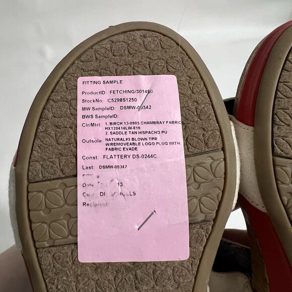 DR. SCHOLLS Sandals Beige Tan Strappy Platform Hook & Loop Sample Women's Sz 8 - Picture 2 of 7